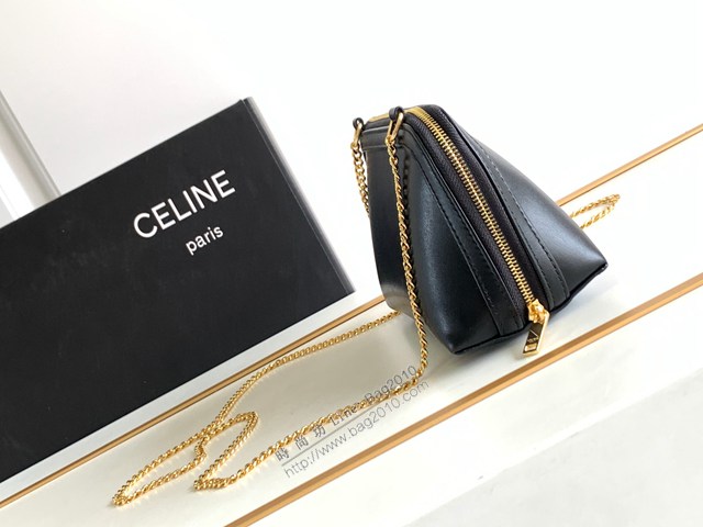 Celine專櫃2022新款復古小牛皮TRIOMPHE浮雕凱旋門貝殼包 賽琳復古全皮貝殼包 sldj2427